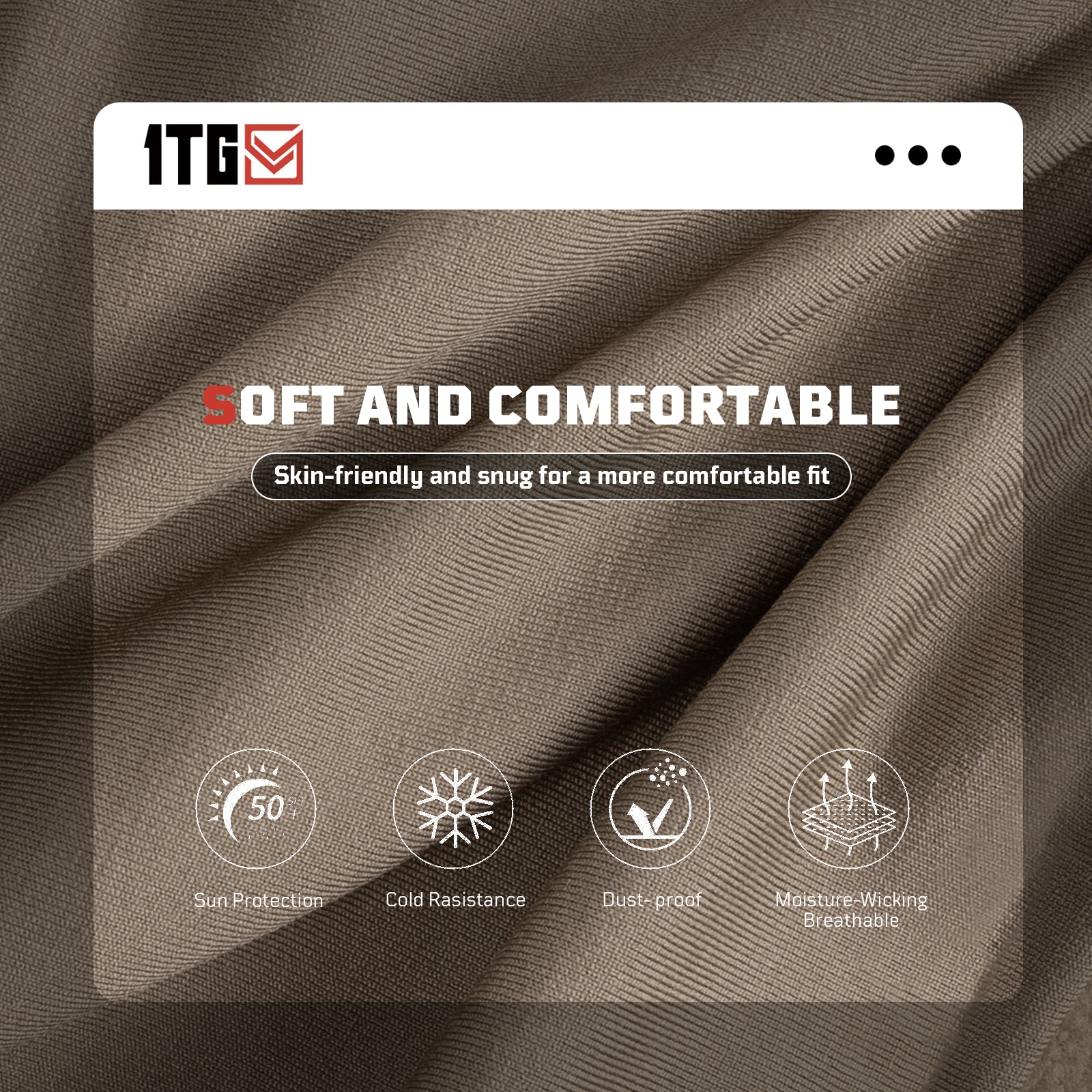 1TG Tactical Airsoft Mask - Balaclava Ski Mask Windproof Full Face Cover